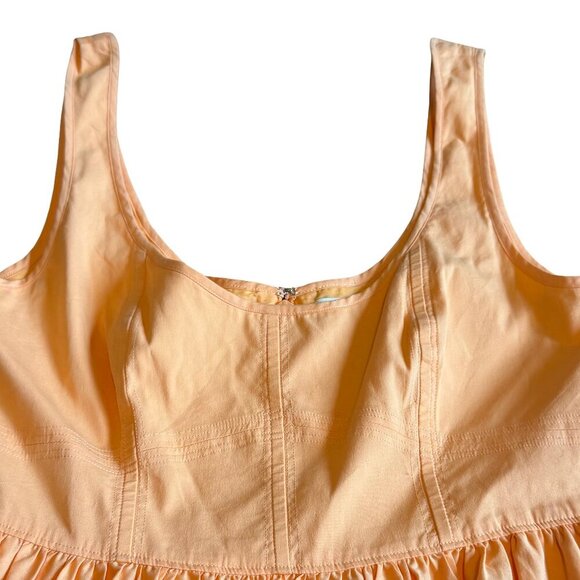 Cinq a Sept Kilah Orange A-Line Dress Sleeveless Defined Waist Size 10 Women's - Picture 2 of 14